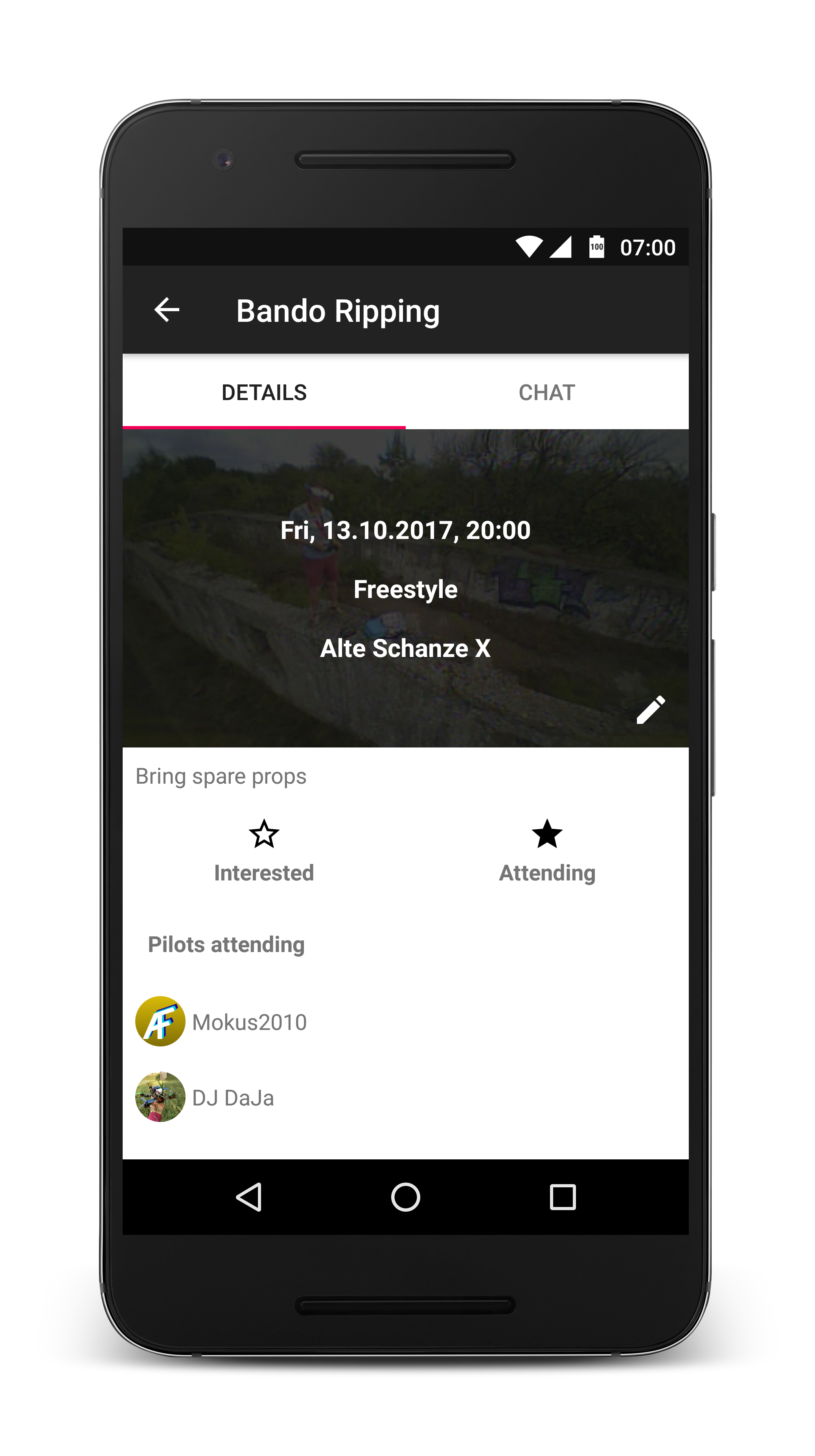 Screenshot showcasing the app.